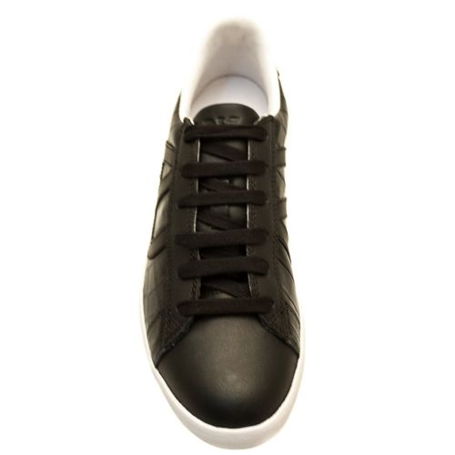 Mens Black Leather Croc Trainers 69982 by Armani Jeans from Hurleys