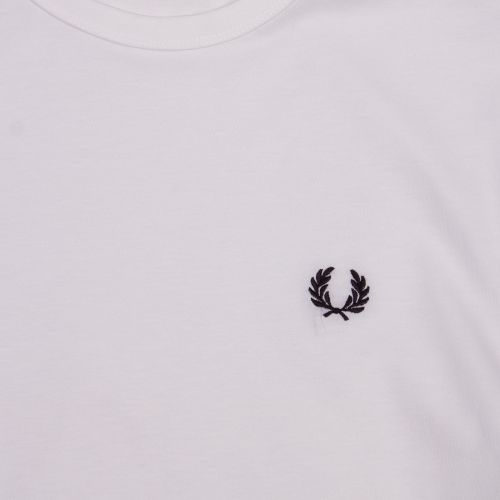 Mens White Ringer S/s T Shirt 58889 by Fred Perry from Hurleys