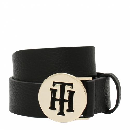 Womens Black Round TH 3.0 Belt 58000 by Tommy Hilfiger from Hurleys