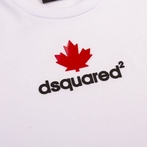 Boys White Silhouette Maple S/s T Shirt 91466 by Dsquared2 from Hurleys
