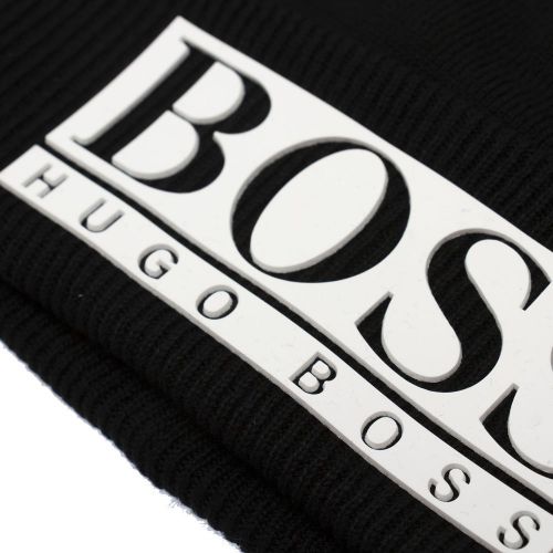 Boys Black 3D Logo Beanie 94476 by BOSS from Hurleys