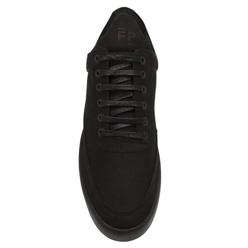 Mens Black Low Top Ripple Tonal Trainers 24546 by Filling Pieces from Hurleys