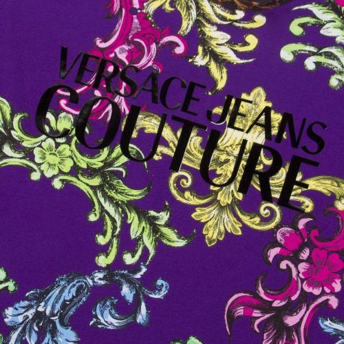 Womens Violet Baroque Mix Print S/s T Shirt 49039 by Versace Jeans Couture from Hurleys