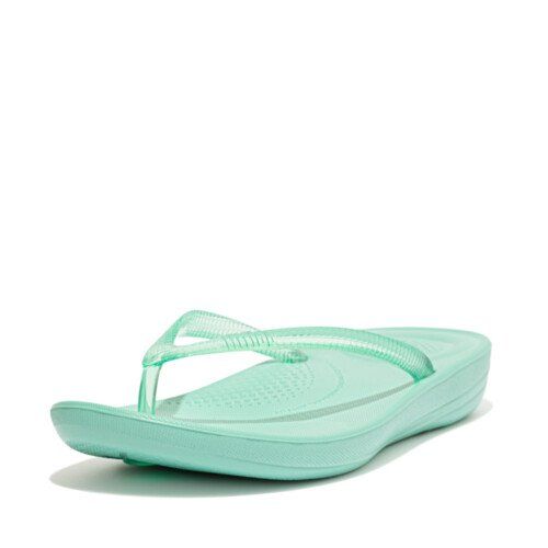 Womens Sea Foam Green Iqushion Transparent Flip Flops 109802 by FitFlop from Hurleys