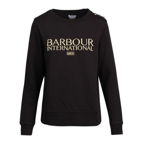 Womens Black Cadwell Sweat Top 95202 by Barbour International from Hurleys