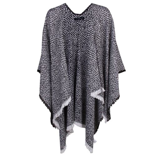 Womens Black & White Two Tone Poncho 16995 by French Connection from Hurleys