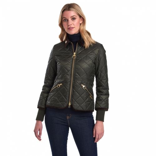 Womens Sage Icons 125 Liddesdale Quilted Jacket 46567 by Barbour from Hurleys