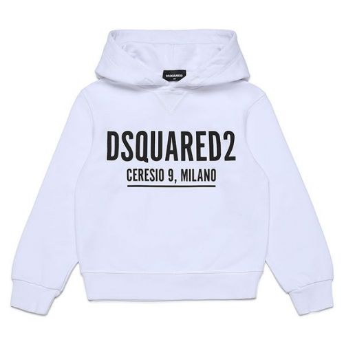 Boys White Large Logo Relax Hoodie 107393 by Dsquared2 from Hurleys