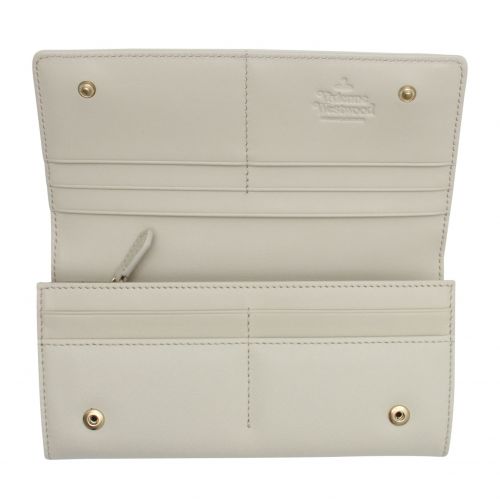 Womens Ivory/Gold Orb Victoria Saffiano Long Card Purse 77379 by Vivienne Westwood from Hurleys