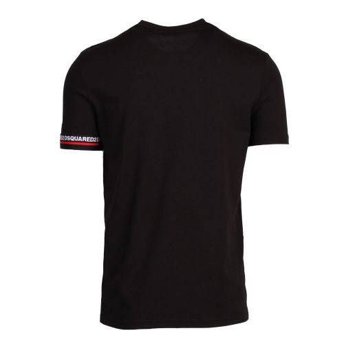 Mens Black Taped Arm S/s T Shirt 80061 by Dsquared2 from Hurleys