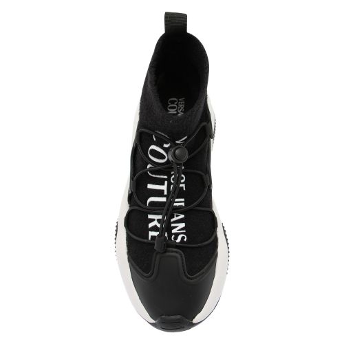 Womens Black Branded Knitted Sock Trainers 43761 by Versace Jeans Couture from Hurleys