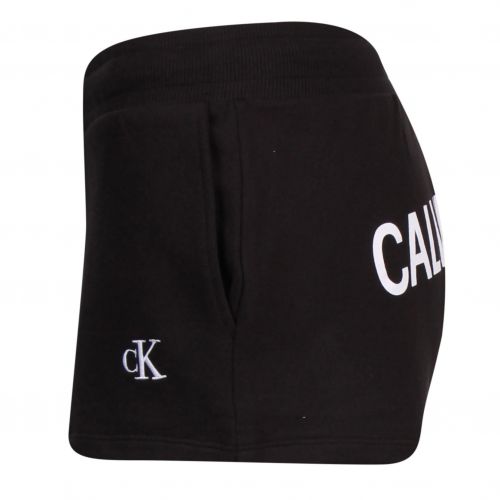 Womens Black Back Logo Sweat Shorts 79501 by Calvin Klein from Hurleys