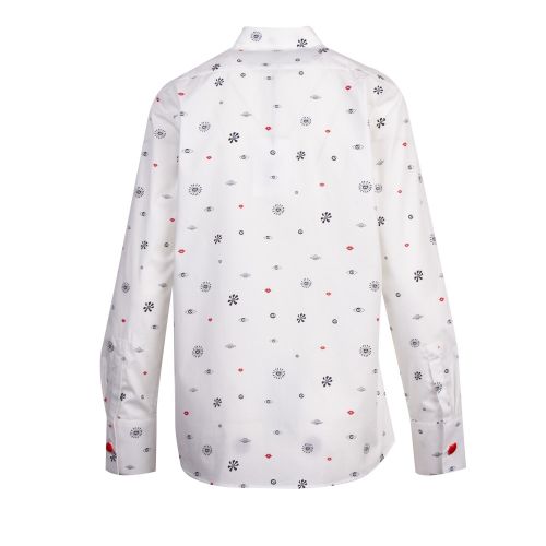 Womens White Lips & Space Icon L/s Shirt 52434 by PS Paul Smith from Hurleys
