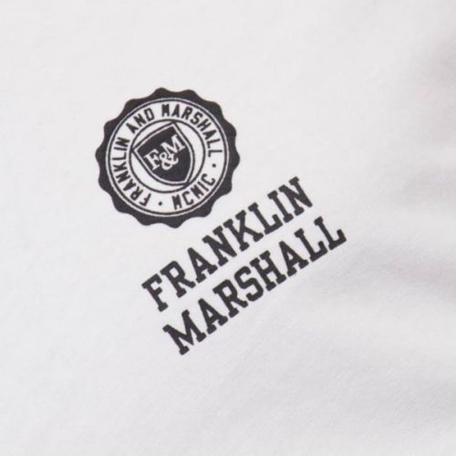 Mens Vanilla Small Logo S/s T Shirt 16334 by Franklin + Marshall from Hurleys