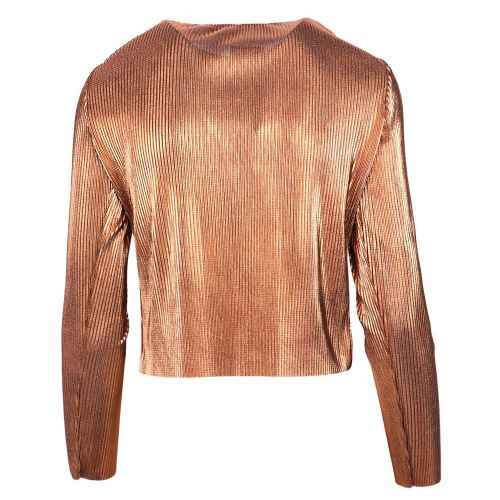 Womens Gold Metallic Taina Metallic Pleat V Neck Top 97235 by French Connection from Hurleys