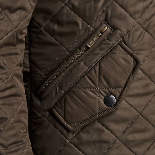 Mens Olive Powell Quilted Jacket 75431 by Barbour from Hurleys
