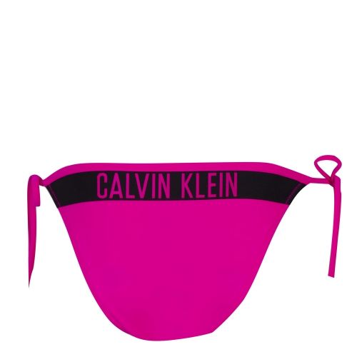 Womens Pink Glow Back Logo Side Tie Bikini Pants 56229 by Calvin Klein from Hurleys