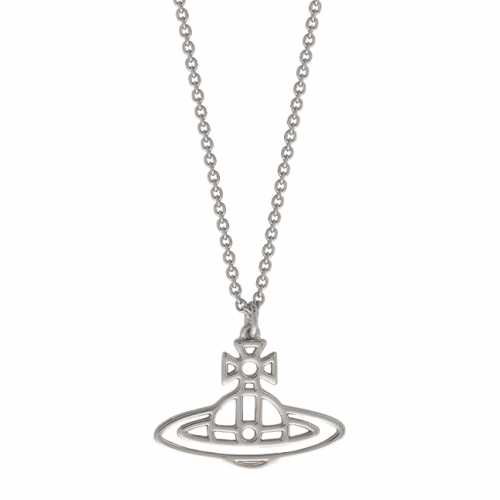 Vivienne Westwood Necklace Silver Pendant Womens Silver Thin Lines Flat ...