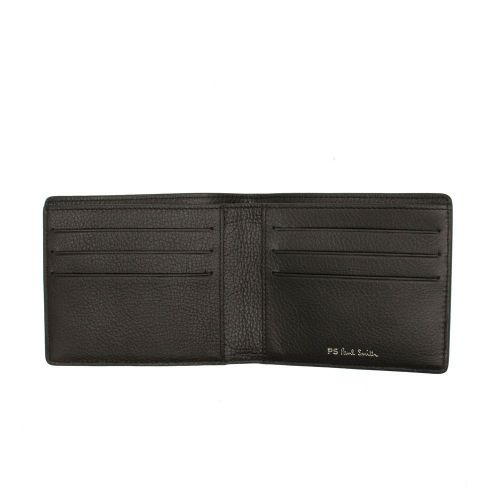 Mens Black Stripe Detail Bifold Wallet 86217 by PS Paul Smith from Hurleys