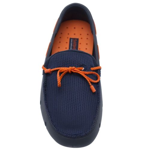 Mens Navy & Orange Braided Lace Loafers 21585 by Swims from Hurleys