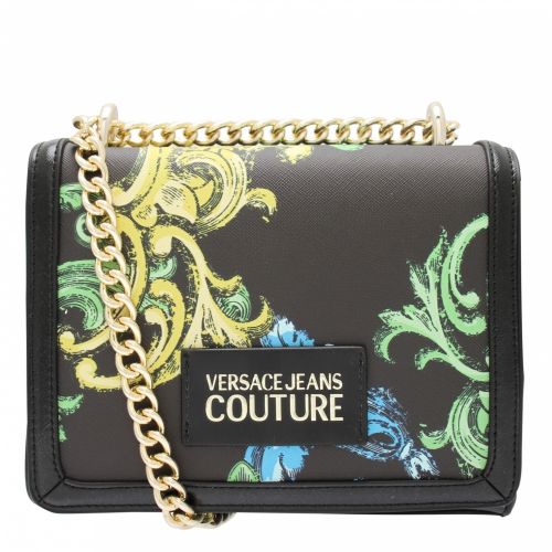 Womens Black Baroque Mix Print Crossbody Bag 49126 by Versace Jeans Couture from Hurleys