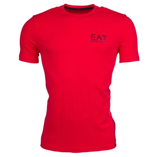Mens Racing Red Train Core ID Tee Shirt 6918 by EA7 from Hurleys