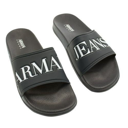 Mens Navy Slide Sandals 69744 by Armani Jeans from Hurleys