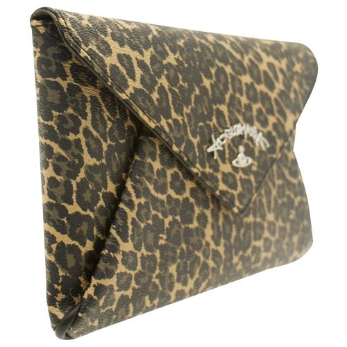 Anglomania Womens Green Leopard Envelope Clutch Bag 15917 by Vivienne Westwood from Hurleys