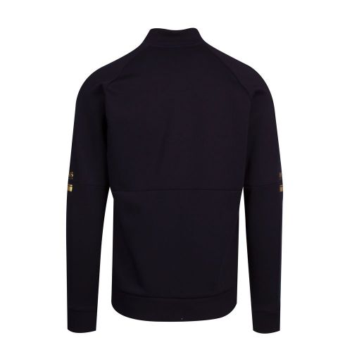 Athleisure Mens Navy/Gold Skaz Funnel Zip Through Sweat Top 80785 by BOSS from Hurleys