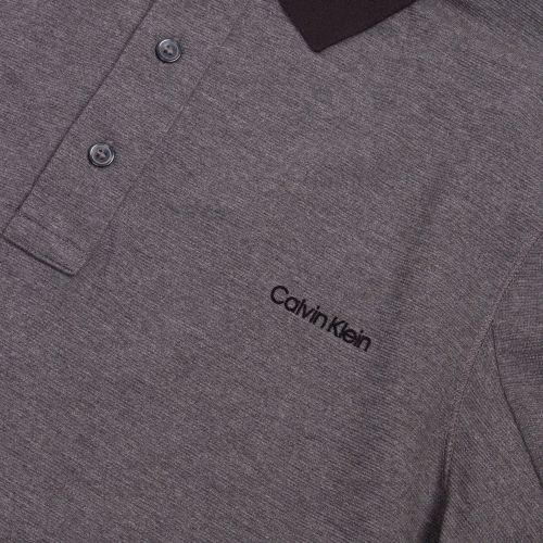 Mens Dark Grey Tone on Tone Logo S/s Polo Shirt 52153 by Calvin Klein from Hurleys