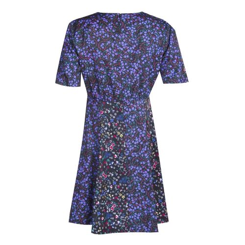 Womens Black & Blue Aubine Drape Floral Dress 30487 by French Connection from Hurleys