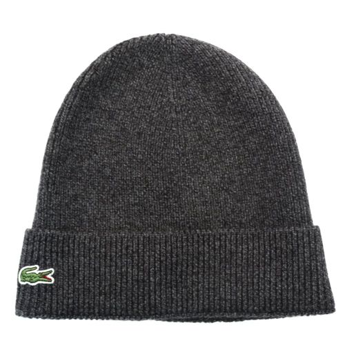 Mens Grey Knitted Hat 67860 by Lacoste from Hurleys