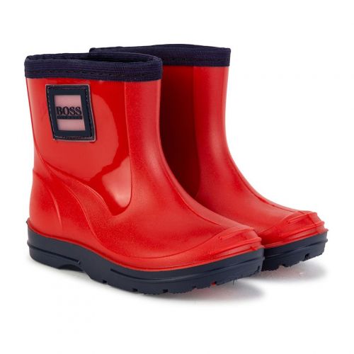 Toddler Red Wellington Boots (21-30) 92792 by BOSS from Hurleys