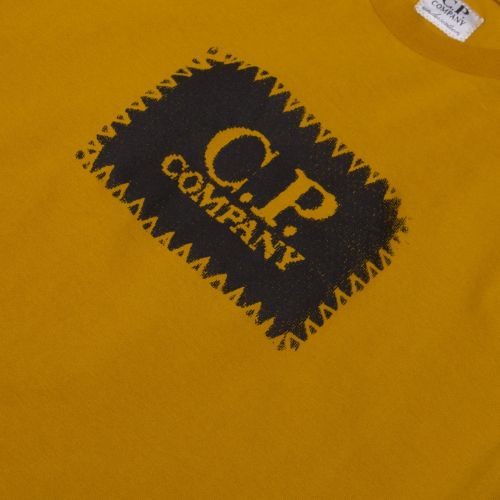 Boys Golden Yellow Printed Label S/s T Shirt 30518 by C.P. Company Undersixteen from Hurleys