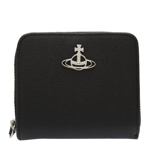 Womens Black Windsor Leather Small Zip Around Purse 76040 by Vivienne Westwood from Hurleys