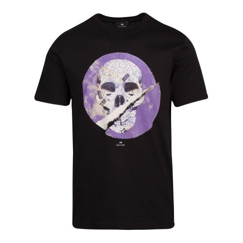 Mens Black Rip Skull Regular Fit S/s T Shirt 92647 by PS Paul Smith from Hurleys