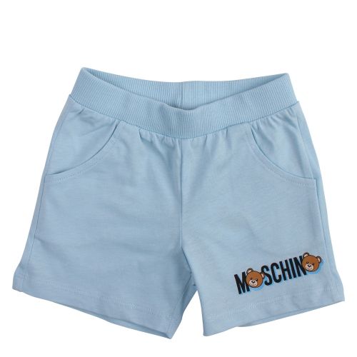 Baby Cloud/Baby Blue Toy Shadow T Shirt & Shorts Set 58526 by Moschino from Hurleys