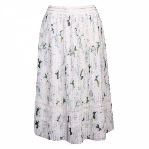 Womens White Linnett Fortune Pleated Midi Skirt 37329 by Ted Baker from Hurleys