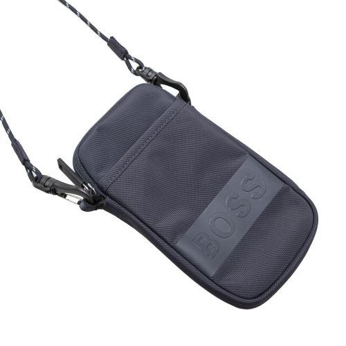 Mens Dark Blue Magnified B Neck Pouch 99777 by BOSS from Hurleys