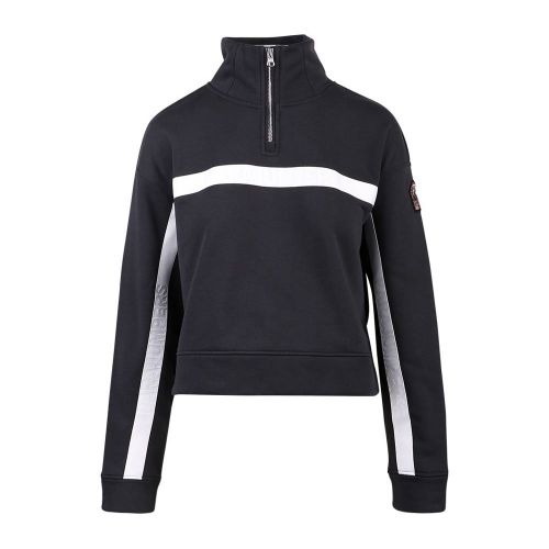 Womens Black Delia 1/2 Zip Through Sweat Top 97524 by Parajumpers from Hurleys