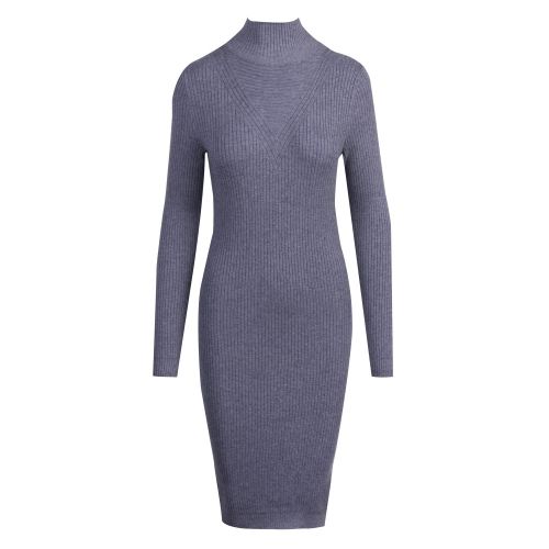 Womens China Blue Viandena Knitted Midi Dress 52916 by Vila from Hurleys