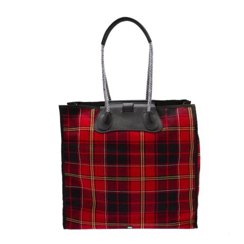 Womens Red Tartan Elena Foldaway Shopper Bag 54510 by Vivienne Westwood from Hurleys