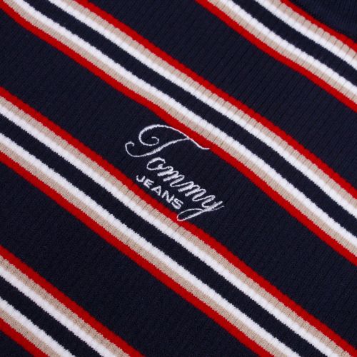 Womens Twilight Navy Stripe Side Split Dress 74641 by Tommy Jeans from Hurleys