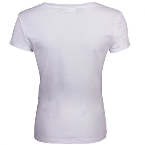Womens Optical White Jewel Logo S/s T Shirt 17919 by Love Moschino from Hurleys
