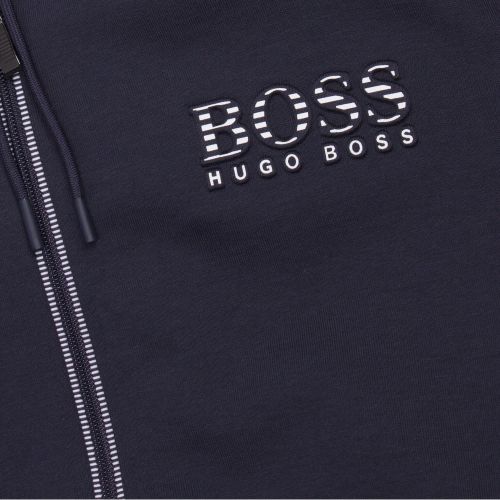 Athleisure Mens Navy Saggy Hooded Zip Sweat Top 44795 by BOSS from Hurleys