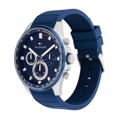Mens Blue Max Silicone Strap Watch 104238 by Tommy Hilfiger from Hurleys