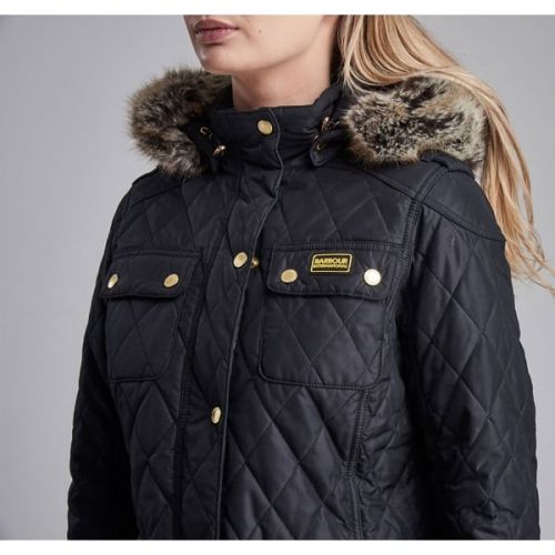 Womens Black Enduro Quilted Jacket 10177 by Barbour International from Hurleys