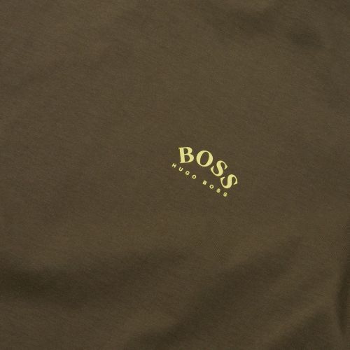 Athleisure Mens Dark Green Tee Curved Logo S/s T Shirt 73523 by BOSS from Hurleys