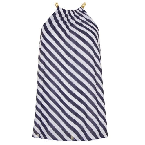 Womens True Navy Stripe Chain Neck Top 20277 by Michael Kors from Hurleys