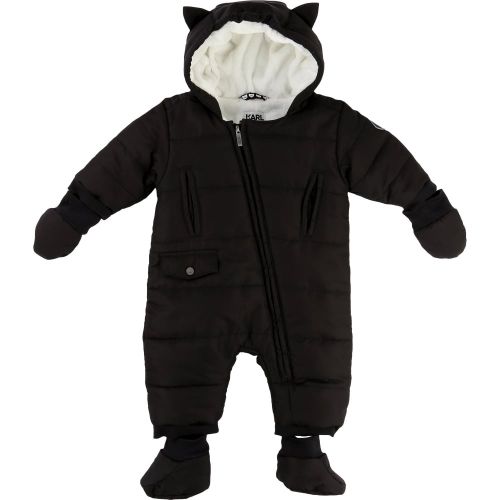 Baby Black Kitten Snowsuit 65643 by Karl Lagerfeld Kids from Hurleys